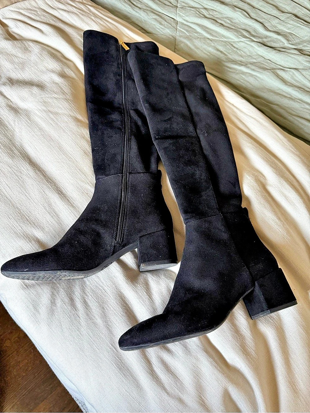 Michael Kors Braden Suede Over-the-Knee Boots Black